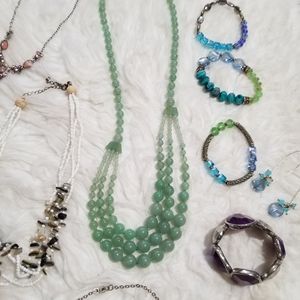 Assorting Custom Bundle Of Jewelry, Necklaces, Bracelets, Earrings..